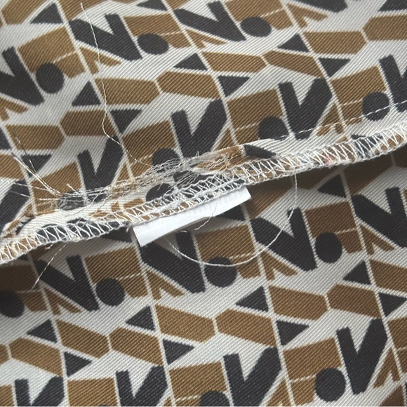 Zara Geometric Print Shirt in Black and Brown - Picture 7 of 9